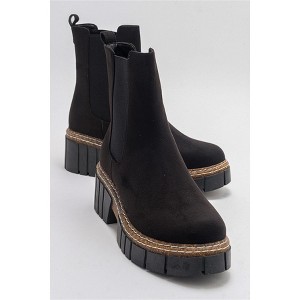 Luz Black Suede Block Heel Boot (Women) | Prologue Shoes - 1 of 4