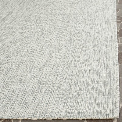 Courtyard Gray 47" Synthetic Flat Woven Indoor/Outdoor Rug