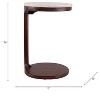 Chic End Table, Side Table, or Night Stand for Home Decor - Wood C-Shaped Bedside Table with Circular Base and Marble Top - Ideal for Small Spaces - 4 of 4