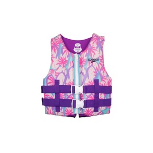 Speedo Kids' Life Jacket Vest - Purple/Pink Multi - 1 of 3
