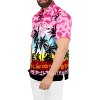 LA LEELA Mens Hawaiian Shirts Short Sleeve Button Down Shirt Men's Vacation Shirts Summer Beach Casual Tropical Shirts for Men Funny - 4 of 4