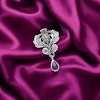 Slickblue Women’s Silver Scottish Thistle Pendant with Amethyst Stone, Symbolic Jewelry, Celtic Style, Purple, 18" - 2 of 3