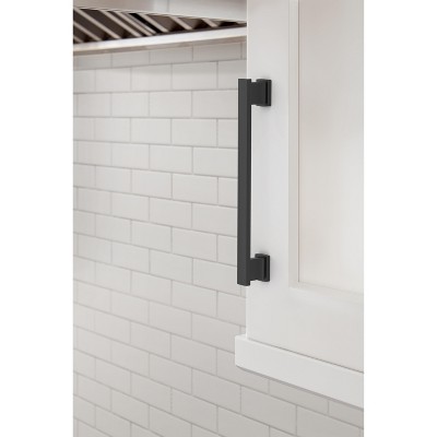Matte Black Modern Cabinet Pull with Mounting Hardware
