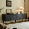 LOVSON 70.8'' Mid-Century TV Stand,with 4 Drawer Media Console, Wooden Entertainment Center for 55+ Inch TVs, for Living Room, Bedroom, Black - 2 of 4