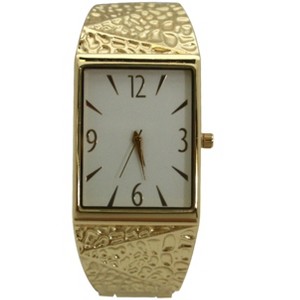 Olivia Pratt Textured Metallic Bangle Watch - 1 of 4