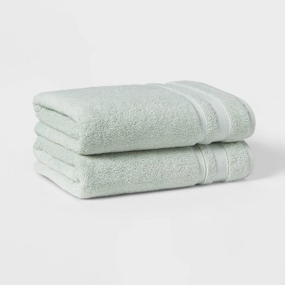 2pc Performance Value Bath Towel Set Green - Threshold™