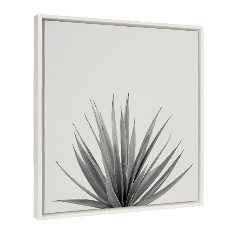 22&#34; x 22&#34; Sylvie Haze Agave Succulent Framed Wall Canvas White - Kate &#38; Laurel All Things Decor, 3 of 8