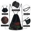 GSE 19"x15" Mesh Drawstring Backpack Bag for Sports Gym Gear, Backpacking, Camping Gear, Travel - 4 of 4