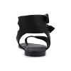 Journee Collection Womens Kyle Ankle Wrap Low Block Heel Sandals - 3 of 4