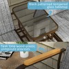 VYNXARIA Outsunny 2-Person Outdoor Glider Bench with Table - Stylish Gray Patio Loveseat - 4 of 4