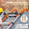 VEVOR Ladder Roof Hook, 2 Pack with Wheel Heavy Duty Steel Ladder Stabilizer, Roof Ridge Extension Rubber Grip T-Bar, 500 lbs Weight Rating,Orange - 3 of 4
