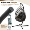 Gulches Outdoor Egg-Shaped Hanging Chair with Stand - Dark Gray, Patio/Indoor Rocking Hammock Swing - 4 of 4