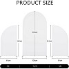 Set of 3 Double Sided Fitted Spandex Arch Covers (5ft, 7.2ft, 5ft),Round Top Backdrops for Weddings,Birthdays,Baby Showers - 4 of 4