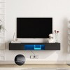 CAVINAS Floating TV Stand for 55-65 Inch" TVs,63" Entertainment Center with 16-Color LED Lights,Wall Mounted TV Console for Living Room,Bedroom - 2 of 4