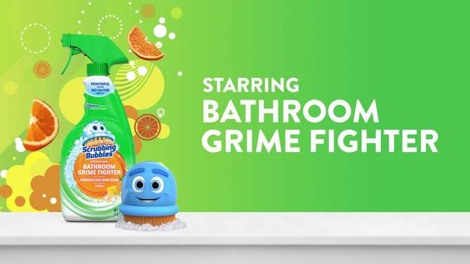 Scrubbing Bubbles Citrus Scent Bathroom Grime Fighter Bathroom Cleaner Spray - 32oz, 2 of 16, play video
