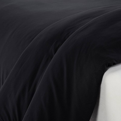Black Twin/Twin XL Hypoallergenic Duvet Cover Set