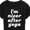Women's - Instant Message - I'm Nicer After Yoga Short Sleeve Graphic T-Shirt - 2 of 4