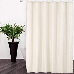 Waterproof Fabric Shower Curtain or Liner Hotel Quality with Magnets for Bathroom - 1 of 4