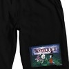 Beetlejuice Animated Series Beetlejuice and Lydia Men's Black Lounge Shorts - 2 of 4