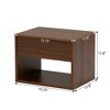Sevobal Nightstands Double Wall Hanging Bedside Table With Drawer, Open Compartment, Elegant And Simple Design, Brown, 15.75''*11.8''*11.8'' - 3 of 4