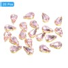 Unique Bargains Glass Craft Embellishments Flat Back Four Claws Teardrop Gems 20 Pcs - 3 of 4
