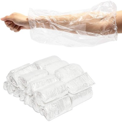 Juvale 200 Pack Disposable Arm Sleeves, Waterproof Oversleeves Protector, 16 in