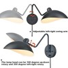 Claxy Set of 2 Modern Black Metal Wall Sconce with On/Off Switch Plug-in or Hardwired Swing Arm Wall Light Fixture - 4 of 4