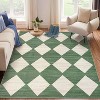 Machine Washable Checkered Rug - Non-Slip, Stain-Resistant, No-Shedding for Dining, Living Room, Bedroom - Easy Clean High Traffic Area Rug - 4 of 4