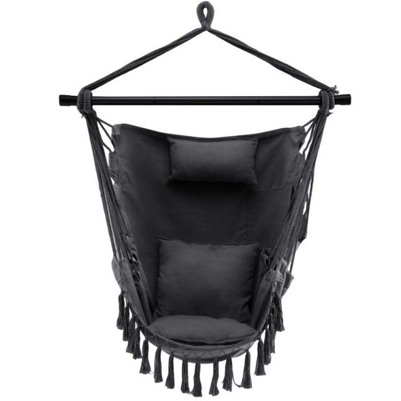 Isabel Rope Patio Swing, Hammocks Hanging Chair with Cushions and Soft Pillow, Outdoor Furniture - The Pop Home, 3 of 6