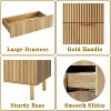 Garvee Modern 3 Drawer Dresser with Gold Handle and Large Drawer, Wood Double Chest of Drawers and Storage Organizer for Bedroom - 3 of 4