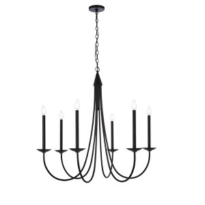 Elegant Lighting Cohen 36 inch pendant in black - 1 of 4