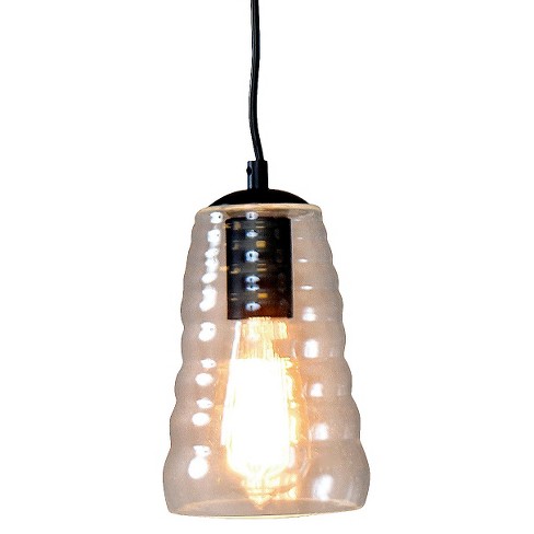 Long Glass Pendant Light 