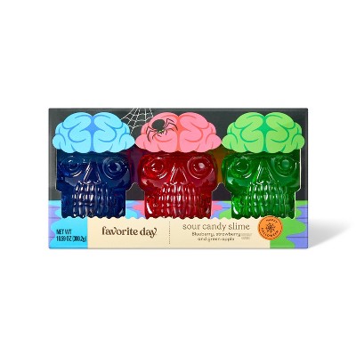 Halloween Sour Skull Candy Slime - 10.59oz/3ct - Favorite Day™