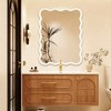 Whisen 30"x40" Wavy Rectangle Decorative Mirror, Solid Wood Frame, Entryway - 4 of 4