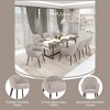 Elias Dining Chair Upholstered in Velvet and Powder Coated Legs Set of 2, Beige - 4 of 4