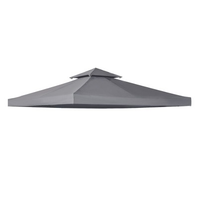 Outsunny Gazebo Replacement Canopy, 2-Tier Top Cover for 9.84' x 9.84' Outdoor Gazebo Models (TOP ONLY)