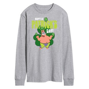 Men's - SpongeBob Squarepants - Happy St. Patricks Day Long Sleeve Graphic T-Shirt - 1 of 4