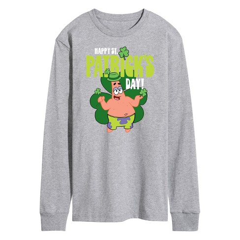 Men's - SpongeBob Squarepants - Happy St. Patricks Day Long Sleeve Graphic T-Shirt - image 1 of 4