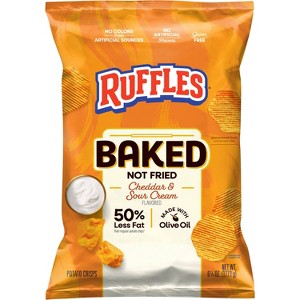 Ruffles Oven Baked Cheddar & Sour Cream Potato Chips - 6.25oz - 1 of 4
