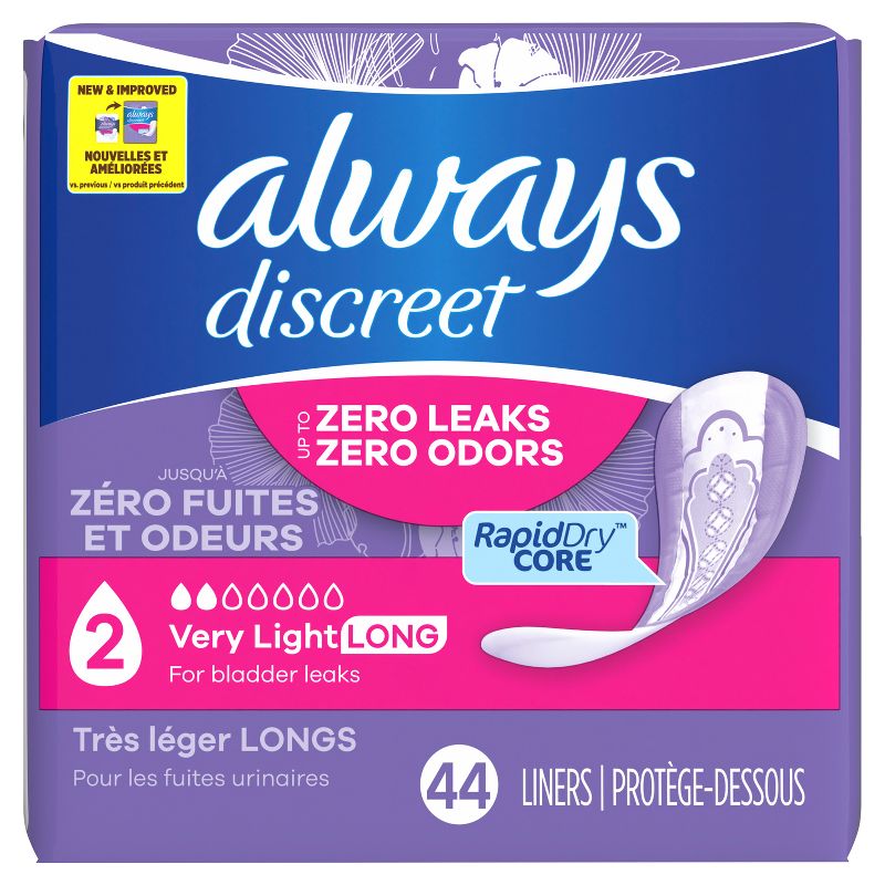 Always Discreet Incontinence Liners - Very Light Absorbency, 2 of 13