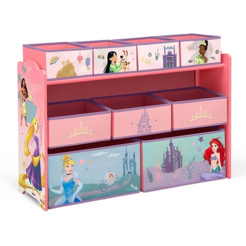 Delta Children Disney Princess Deluxe 9 Bin Design And Store Toy Organizer  : Target