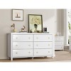 Drawer Dresser for Bedroom, Chest of Drawers, Wooden Chest with Clothes Storage Cabinet, Drawer Organizer for Bedroom, Living Room, Hallway, White - 2 of 4
