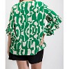 Women's Plus Size Geometric Print Blouse - GiGiO - 2 of 4