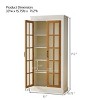 71.2'' Tall Display Cabinet With Adjustable Shelves And Glass Doors, Rustic White China Hutch For Living Room Or Kitchen-Maison Boucle - 4 of 4
