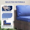 7-Piece Outdoor Wicker Sectional Set - Includes sofa & coffee table with cushions for patio, garden, balcony & porch - 4 of 4