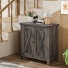 Farmhouse Sideboard Buffet Cabinet,Modern Kitchen Coffee Bar Cabinet with 2 Doors and Adjustable Shelves - 4 of 4