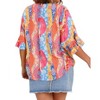 Women's Mixed Print Top With Ruffle Sleeves Plus Size - umgee - image 3 of 4