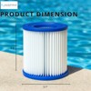 Nispira Pool Filter Replacement for Bestway Flowclear Type I Cartridge Pool Filter(110-120V) 58093E-CASE 330 Gal. | Pack of 2 - 3 of 4