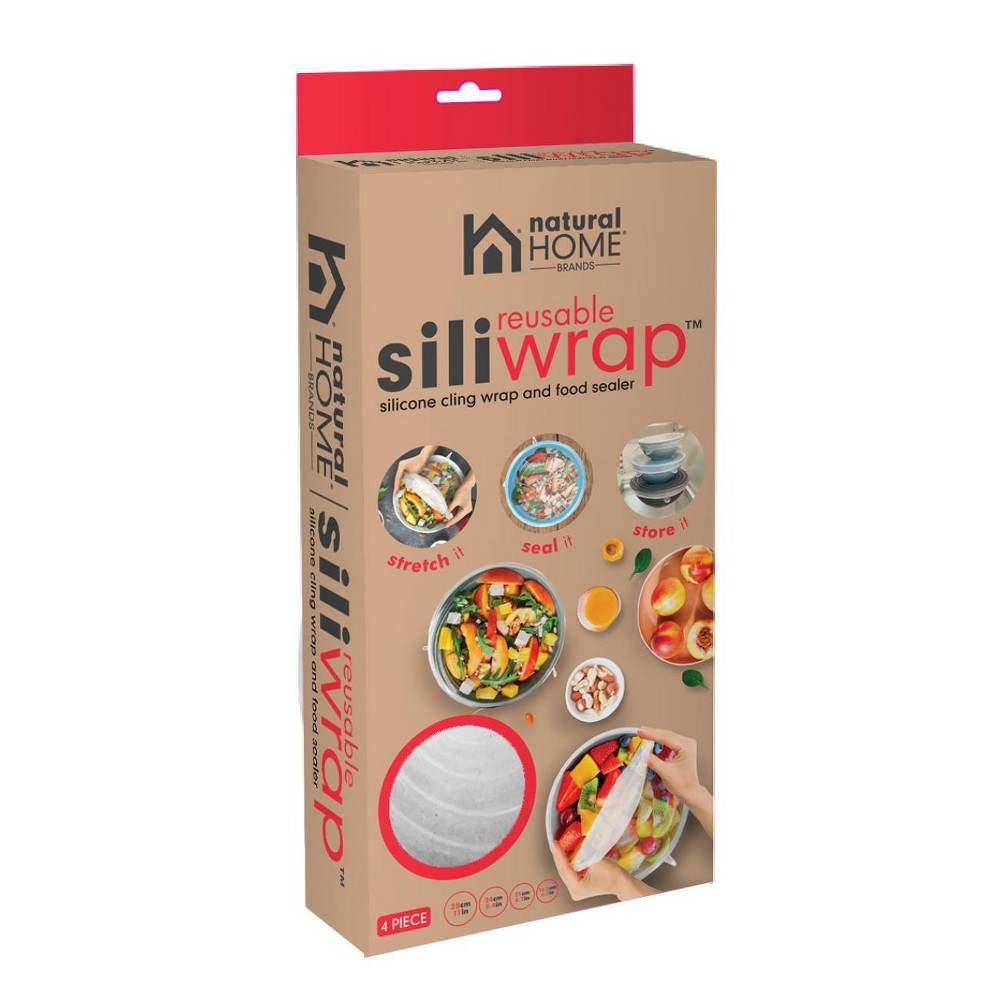 Photos - Food Container Natural Home 4pk Large Siliwrap