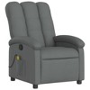 vidaXL Massage Recliner Chair, Adjustable Backrest & Footrest - Dark Gray - 4 of 4